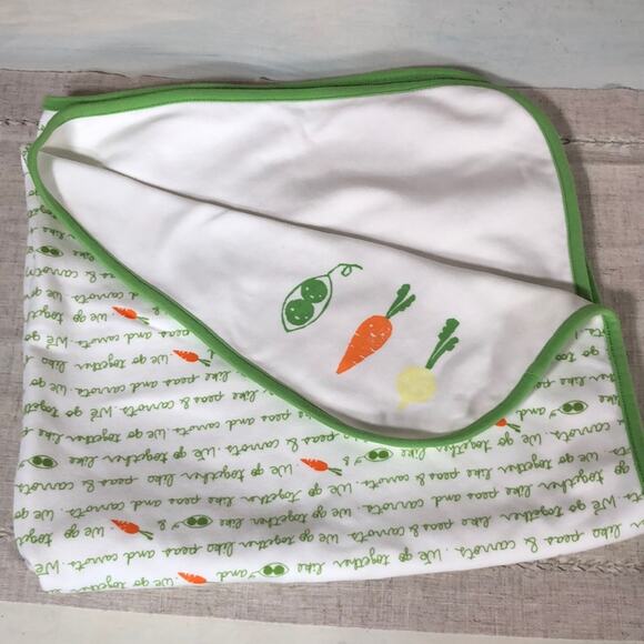 Vintage Gymboree Vegetable Garden Reversible Baby Blanket - Picture 1 of 9